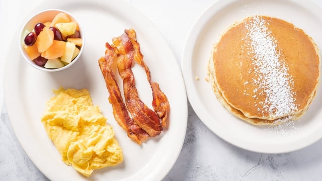 Redeye Special with Pancakes (Buttermilk Pancakes).